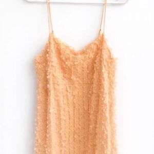 Anthropologie Blush Floral Embellished Dress